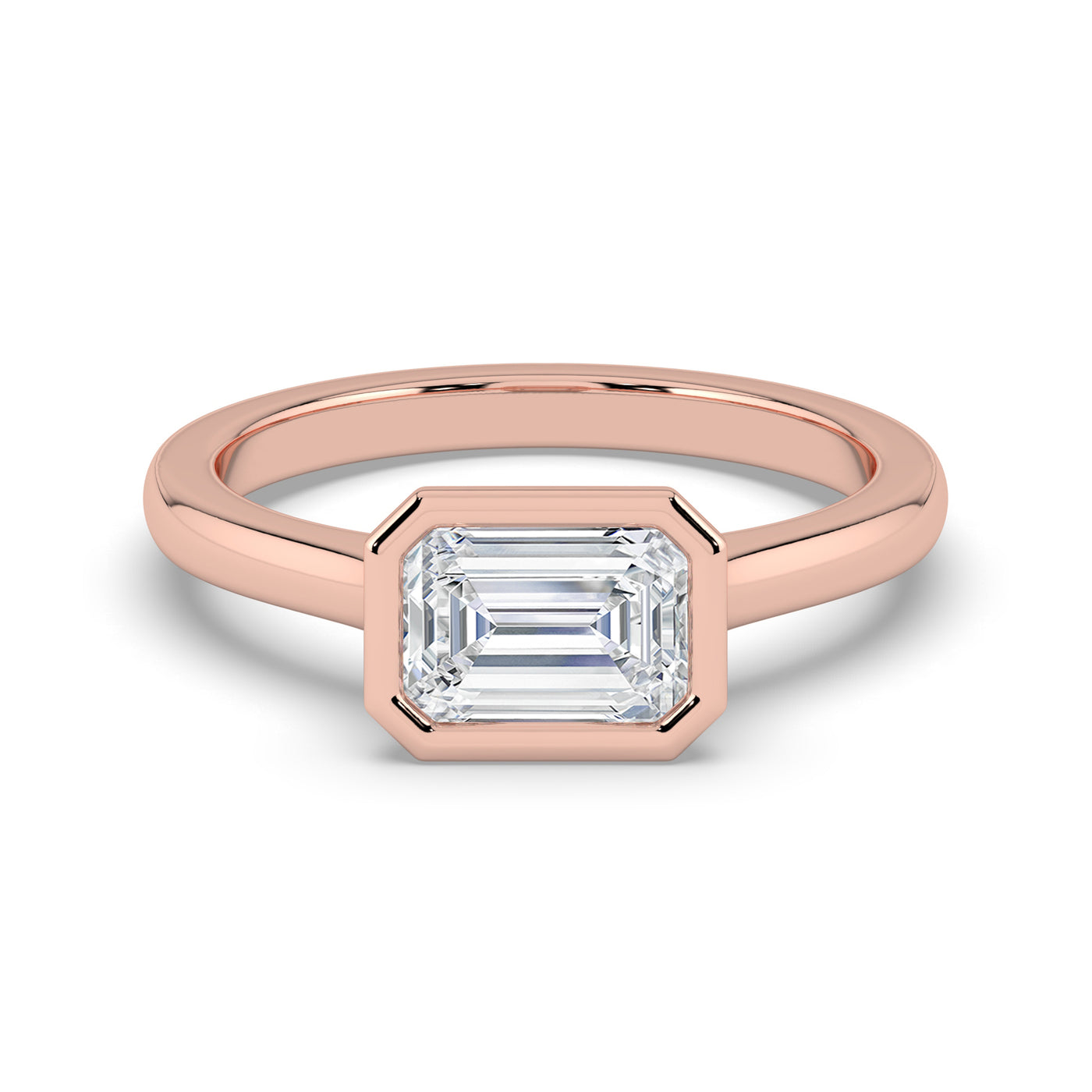 West-West Bezel Set Emerald Ring