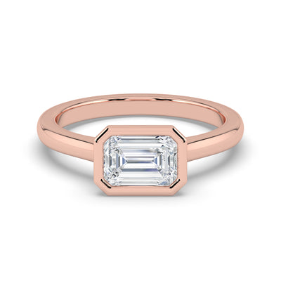 West-West Bezel Set Emerald Ring