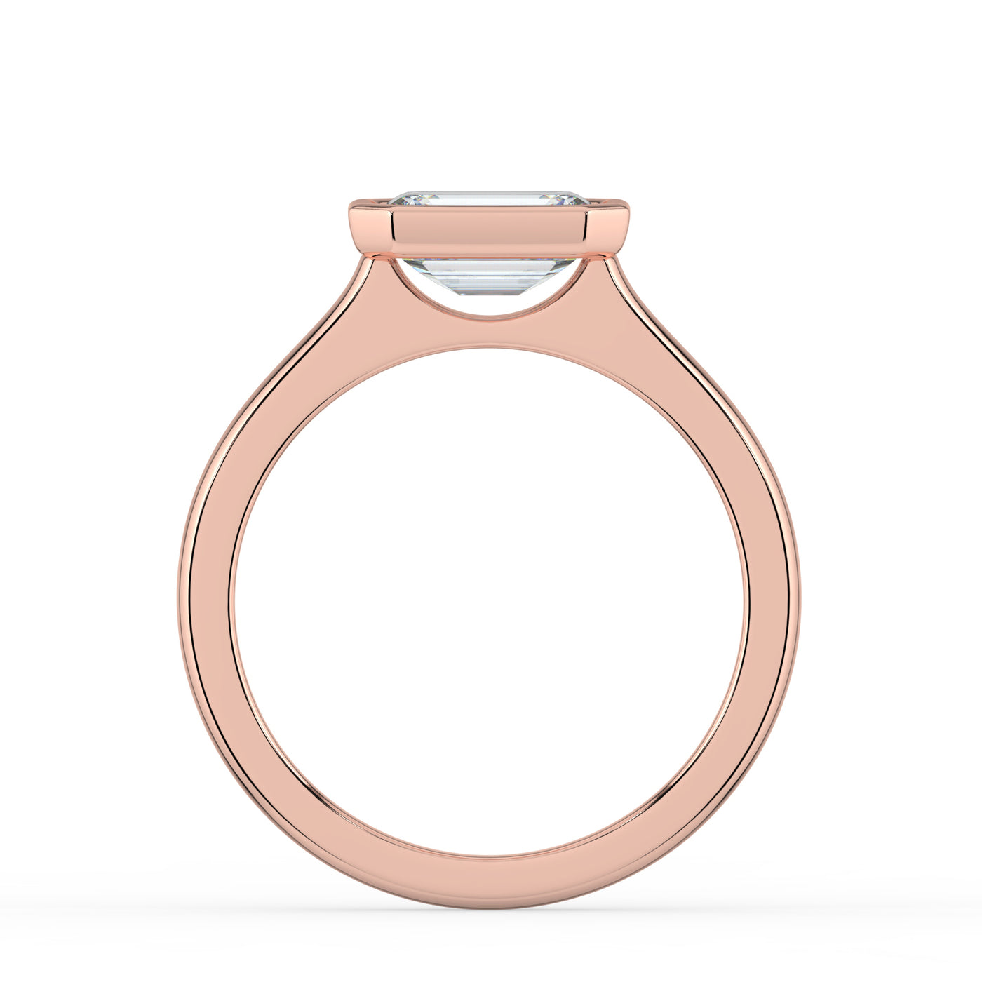 West-West Bezel Set Emerald Ring