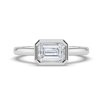 West-West Bezel Set Emerald Ring