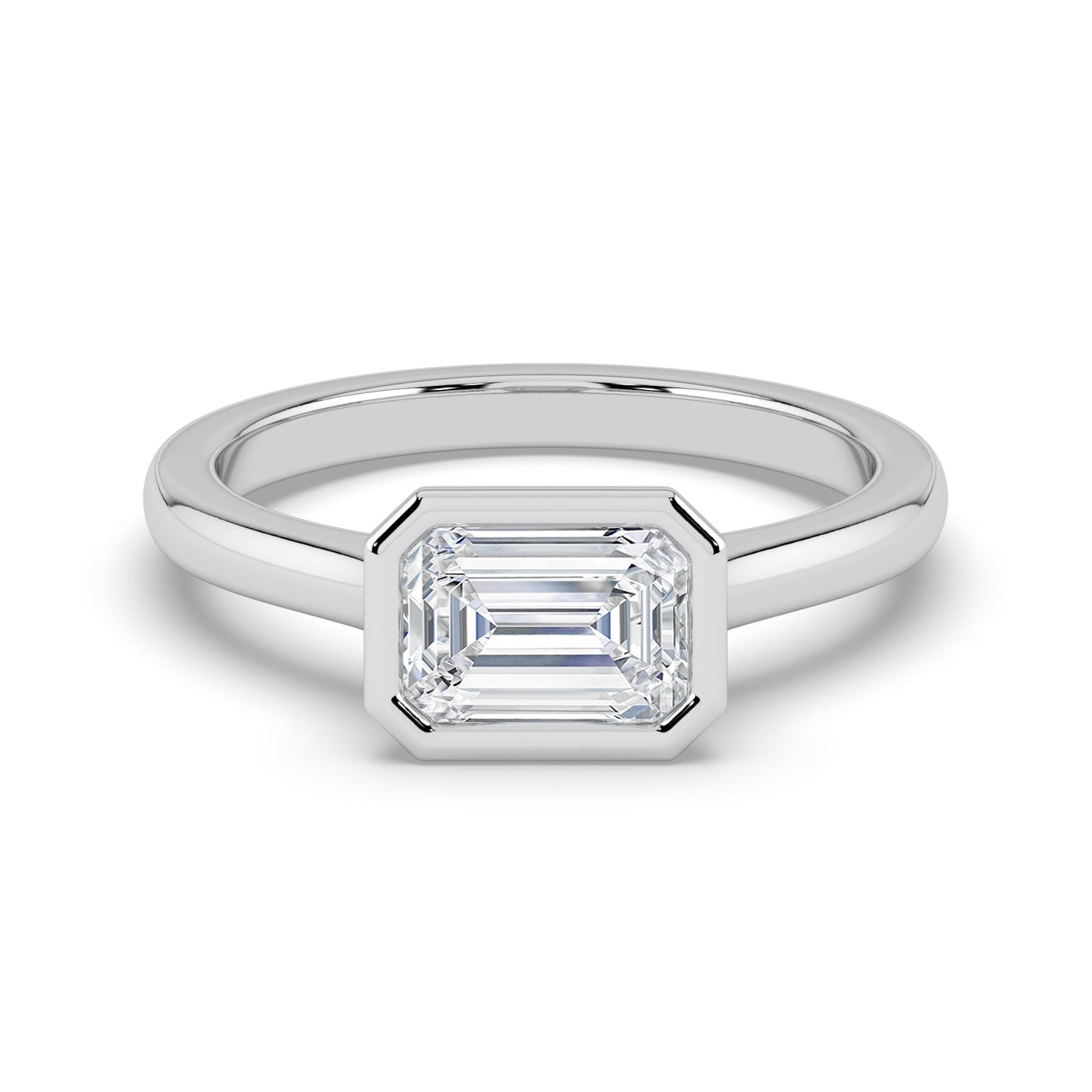 West-West Bezel Set Emerald Ring