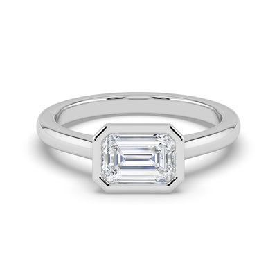 West-West Bezel Set Emerald Ring