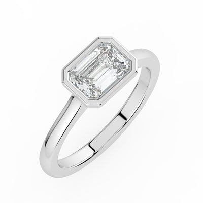 West-West Bezel Set Emerald Ring