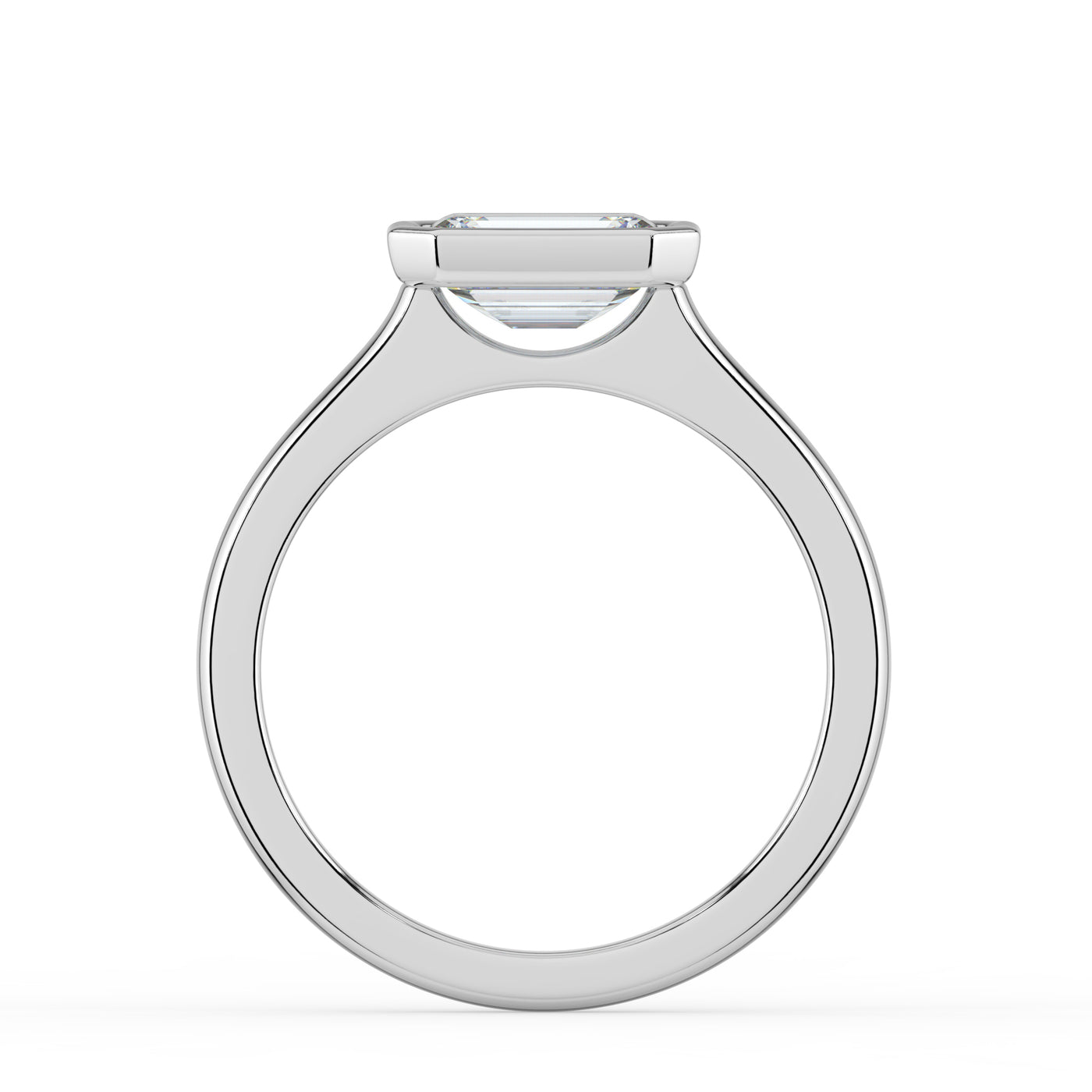 West-West Bezel Set Emerald Ring