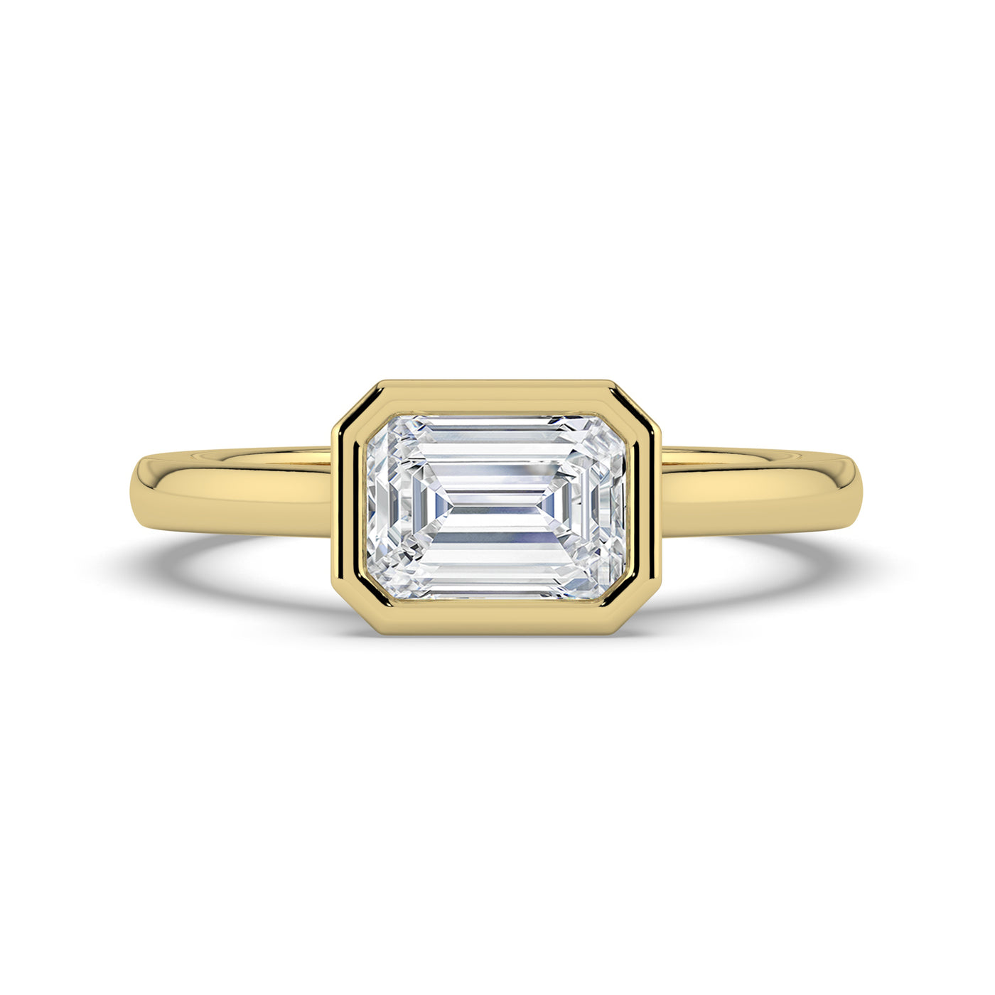 West-West Bezel Set Emerald Ring