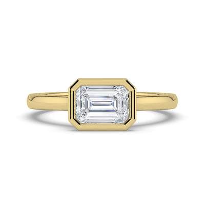 West-West Bezel Set Emerald Ring