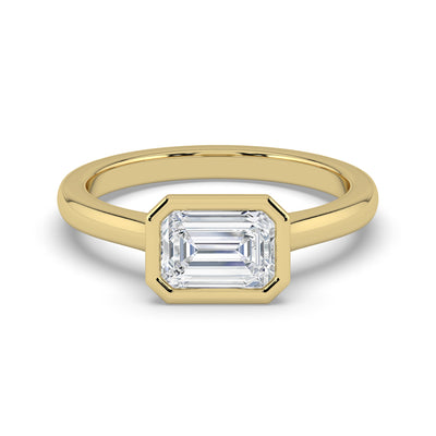 West-West Bezel Set Emerald Ring