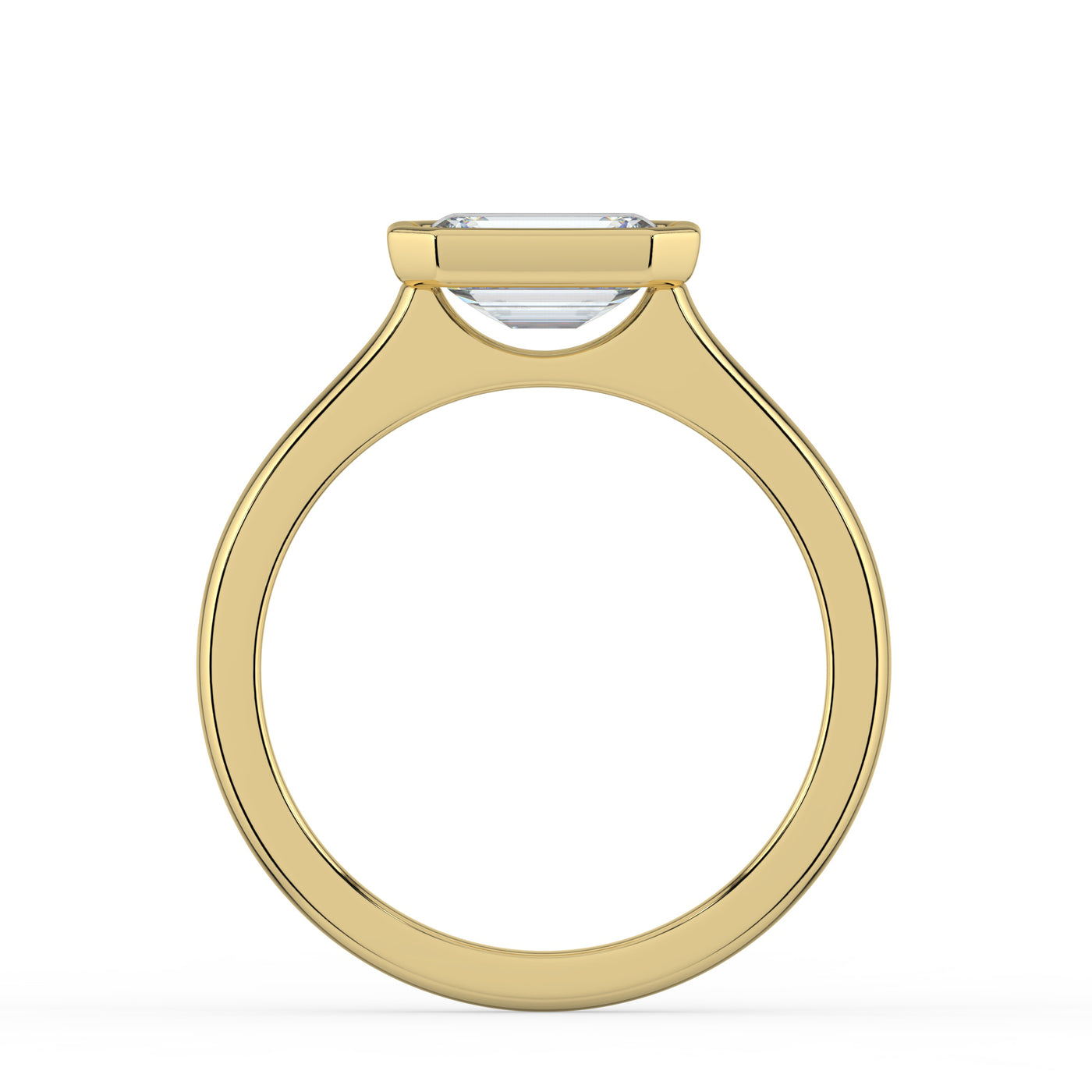 West-West Bezel Set Emerald Ring