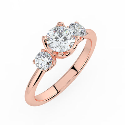 Round Brilliant Cut Trilogy Ring
