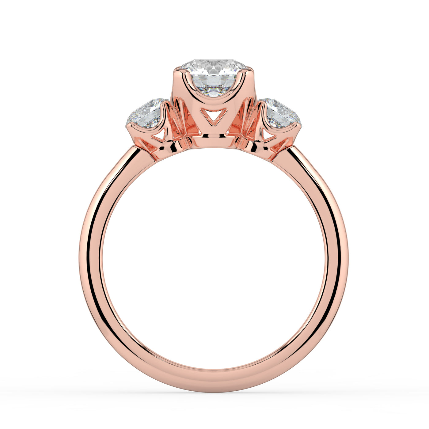 Round Brilliant Cut Trilogy Ring