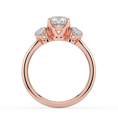 Round Brilliant Cut Trilogy Ring