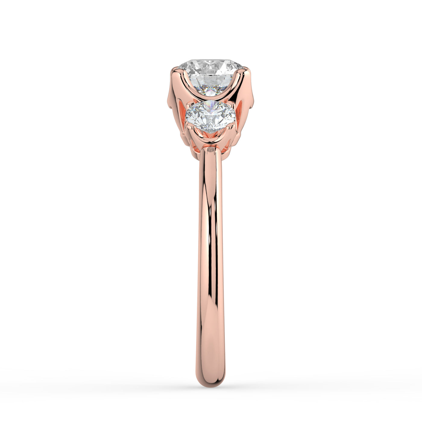 Round Brilliant Cut Trilogy Ring