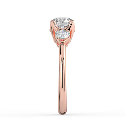 Round Brilliant Cut Trilogy Ring