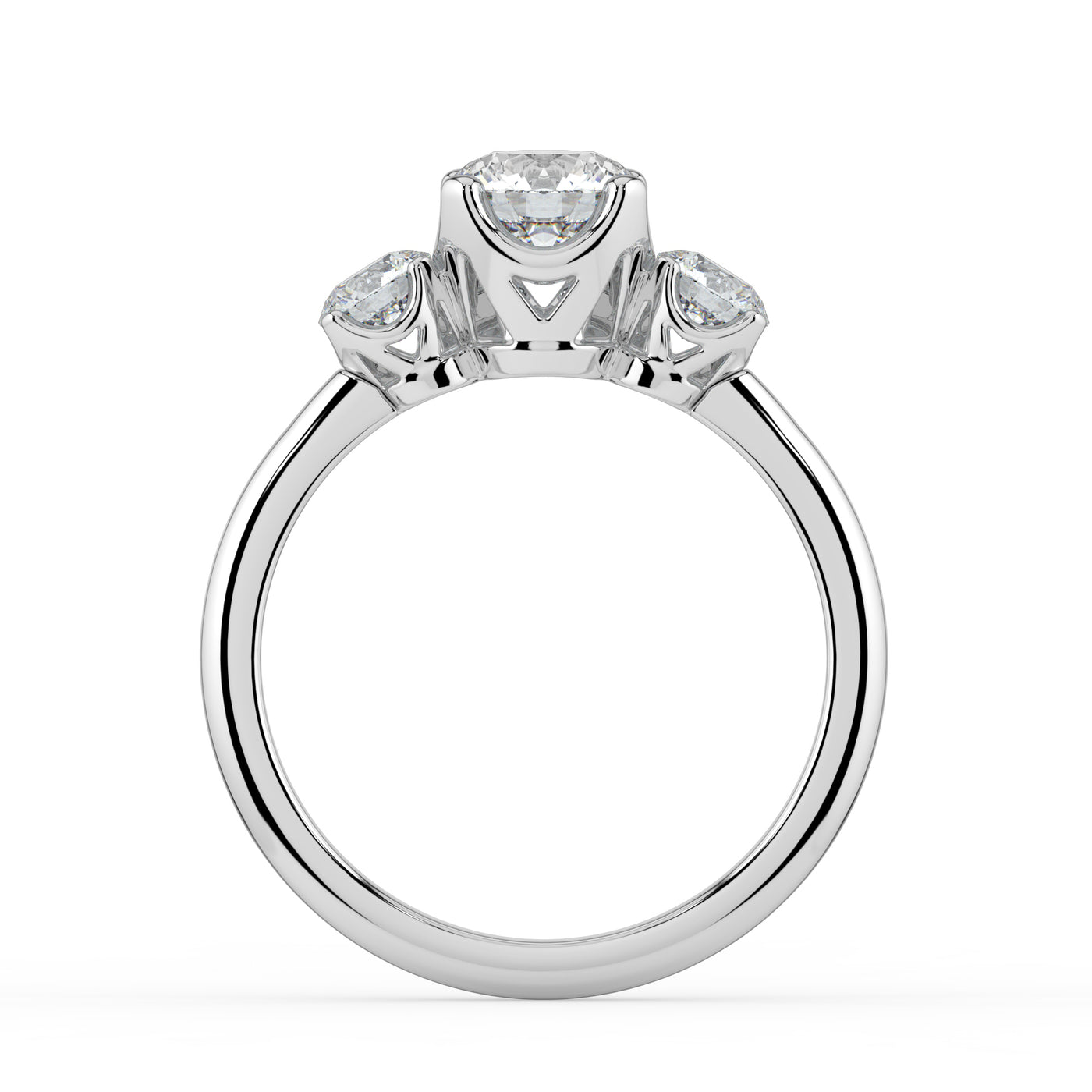 Round Brilliant Cut Trilogy Ring