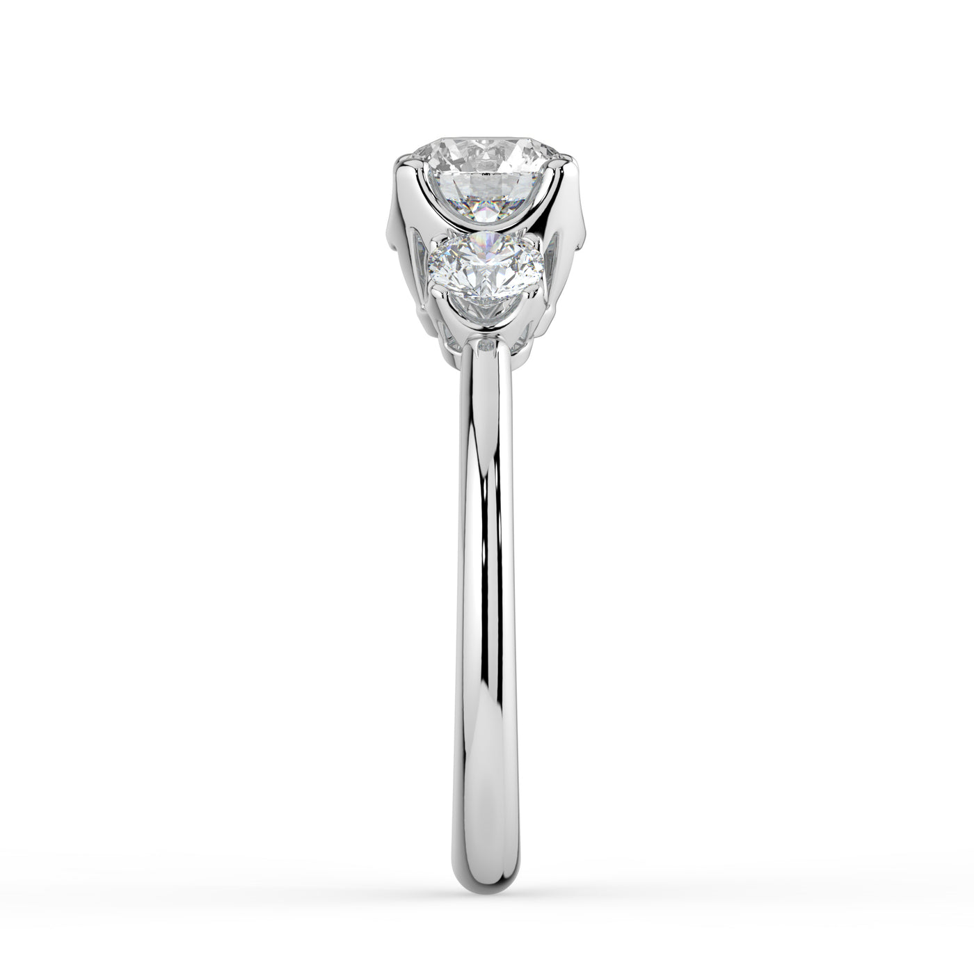 Round Brilliant Cut Trilogy Ring