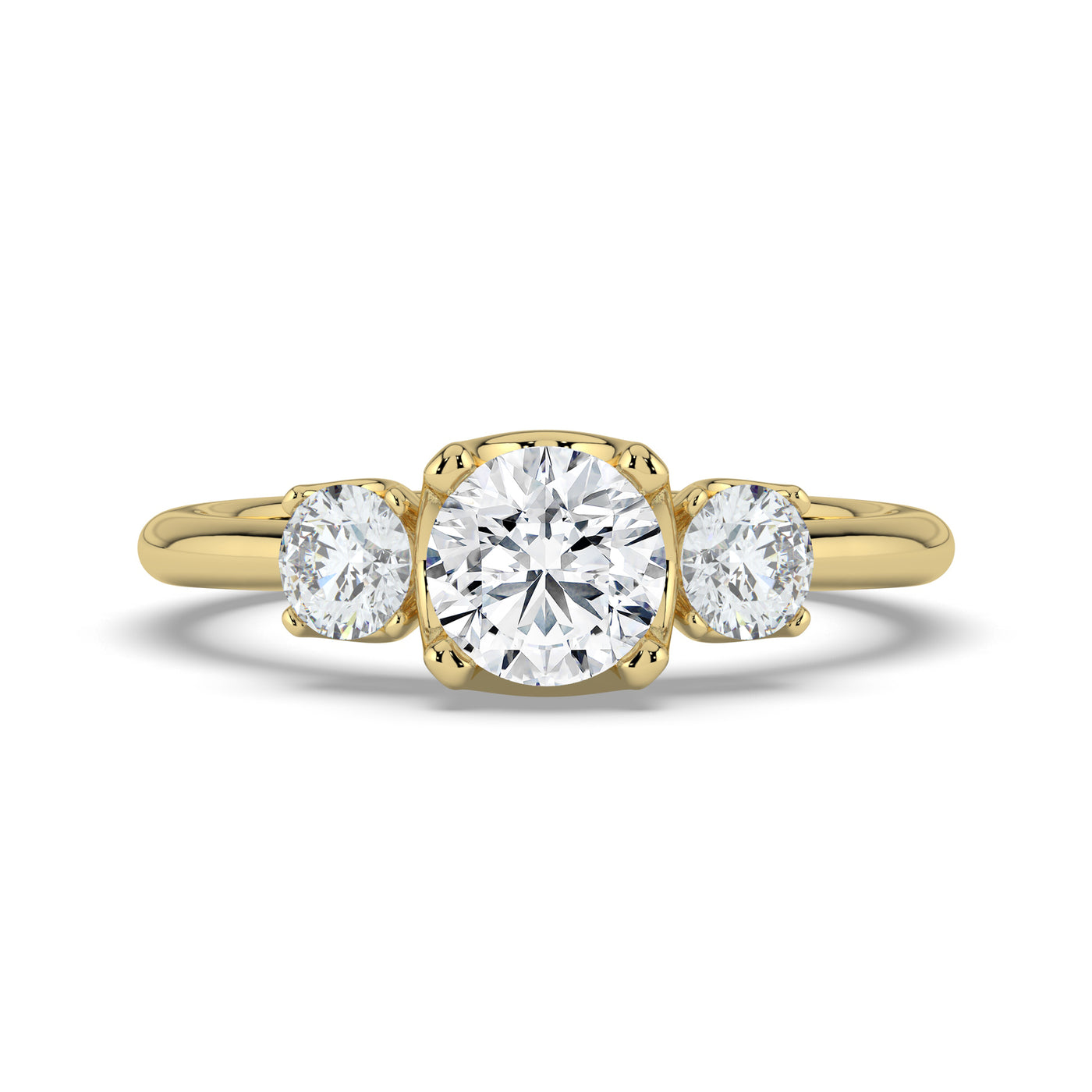 Round Brilliant Cut Trilogy Ring