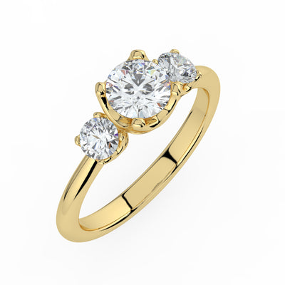 Round Brilliant Cut Trilogy Ring