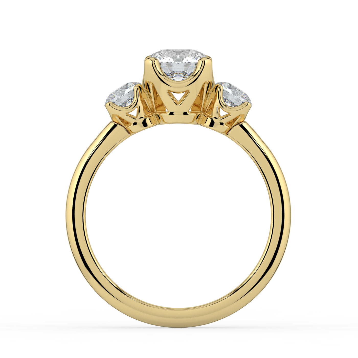 Round Brilliant Cut Trilogy Ring