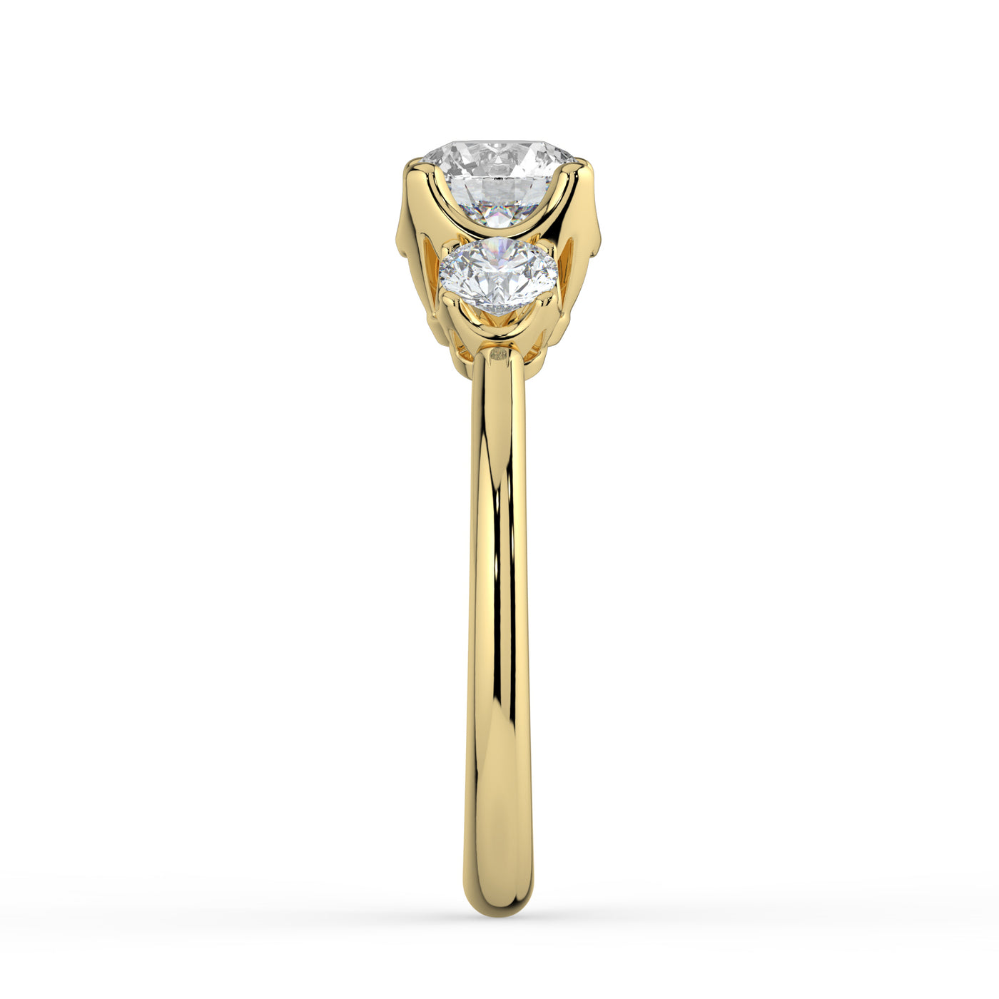 Round Brilliant Cut Trilogy Ring