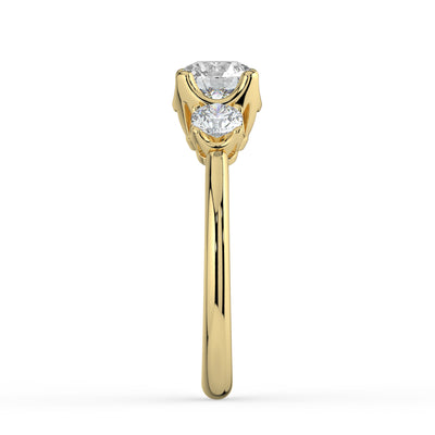 Round Brilliant Cut Trilogy Ring