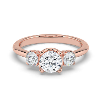 Round Brilliant Cut Trilogy Ring