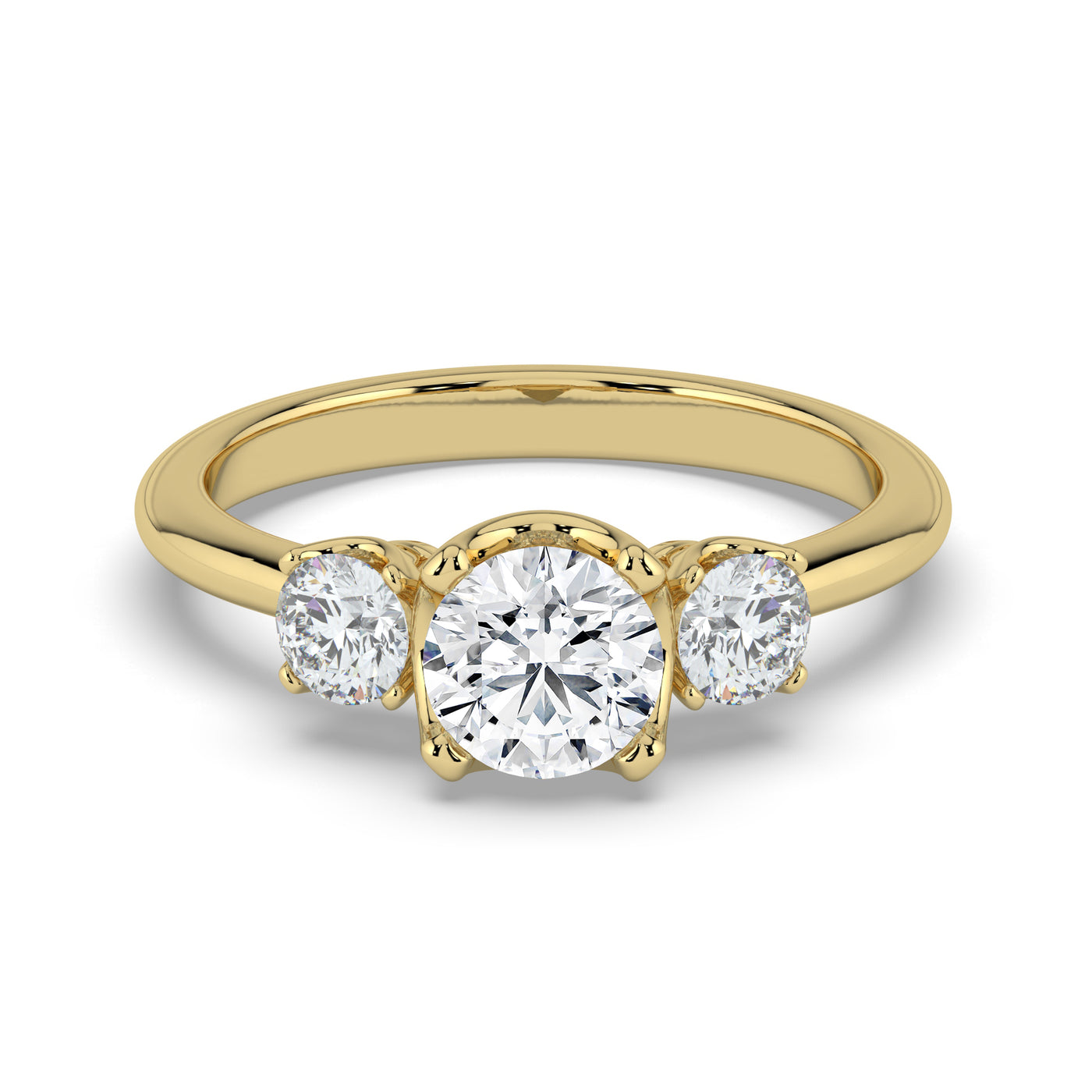 Round Brilliant Cut Trilogy Ring