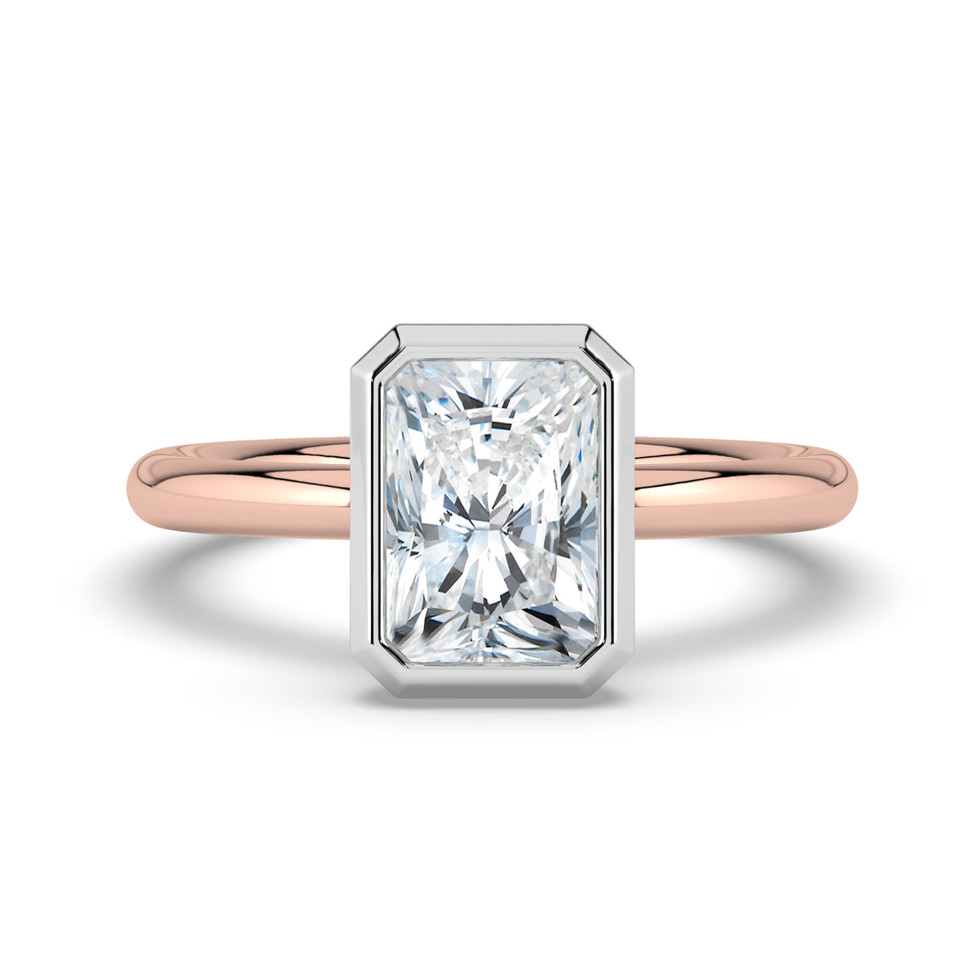 Emerald Bezel Set Solitaire Ring