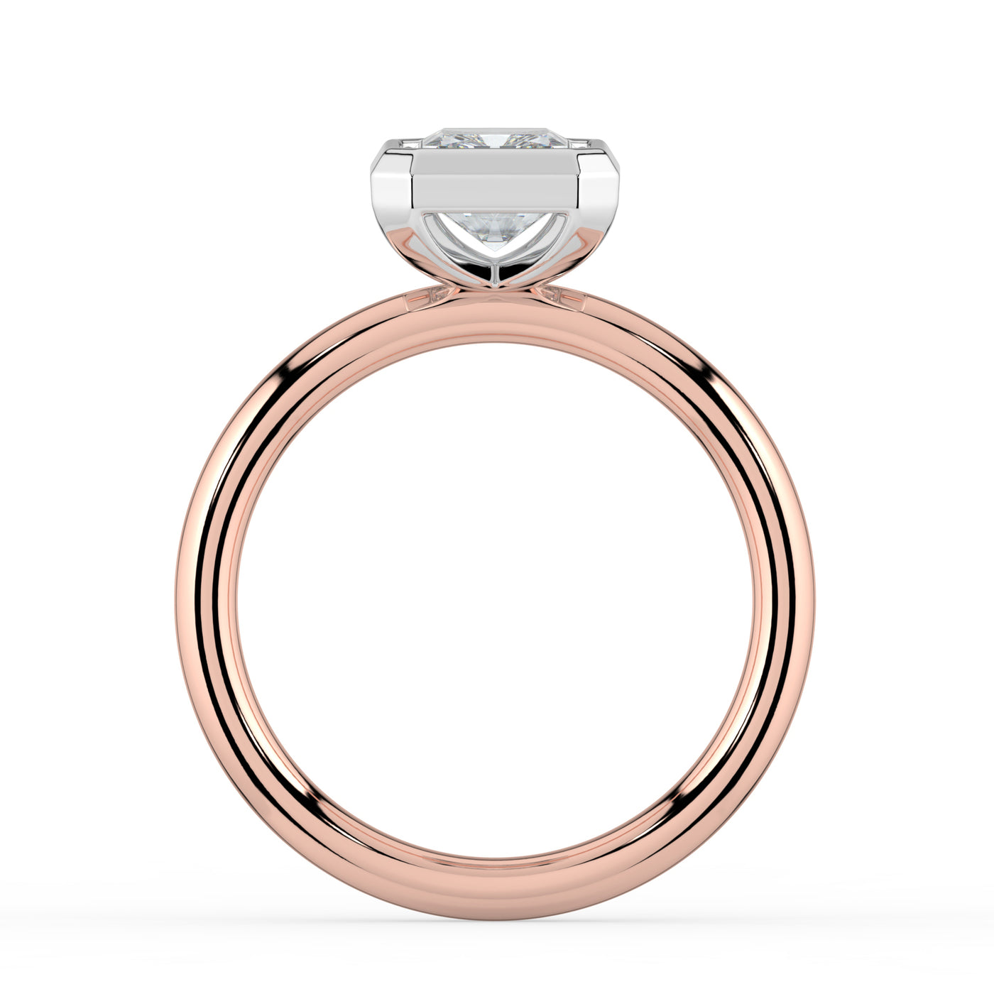 Emerald Bezel Set Solitaire Ring