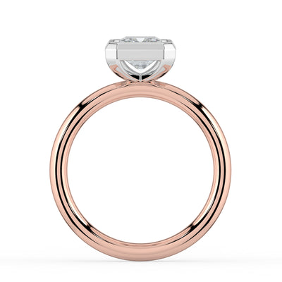 Emerald Bezel Set Solitaire Ring