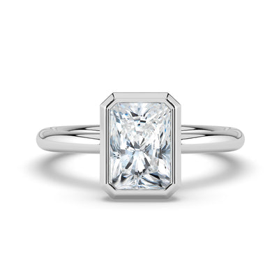 Emerald Bezel Set Solitaire Ring