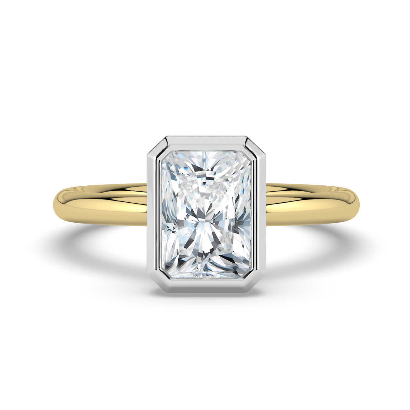 Emerald Bezel Set Solitaire Ring