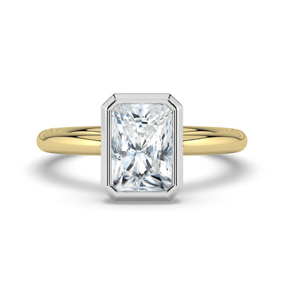 Emerald Bezel Set Solitaire Ring