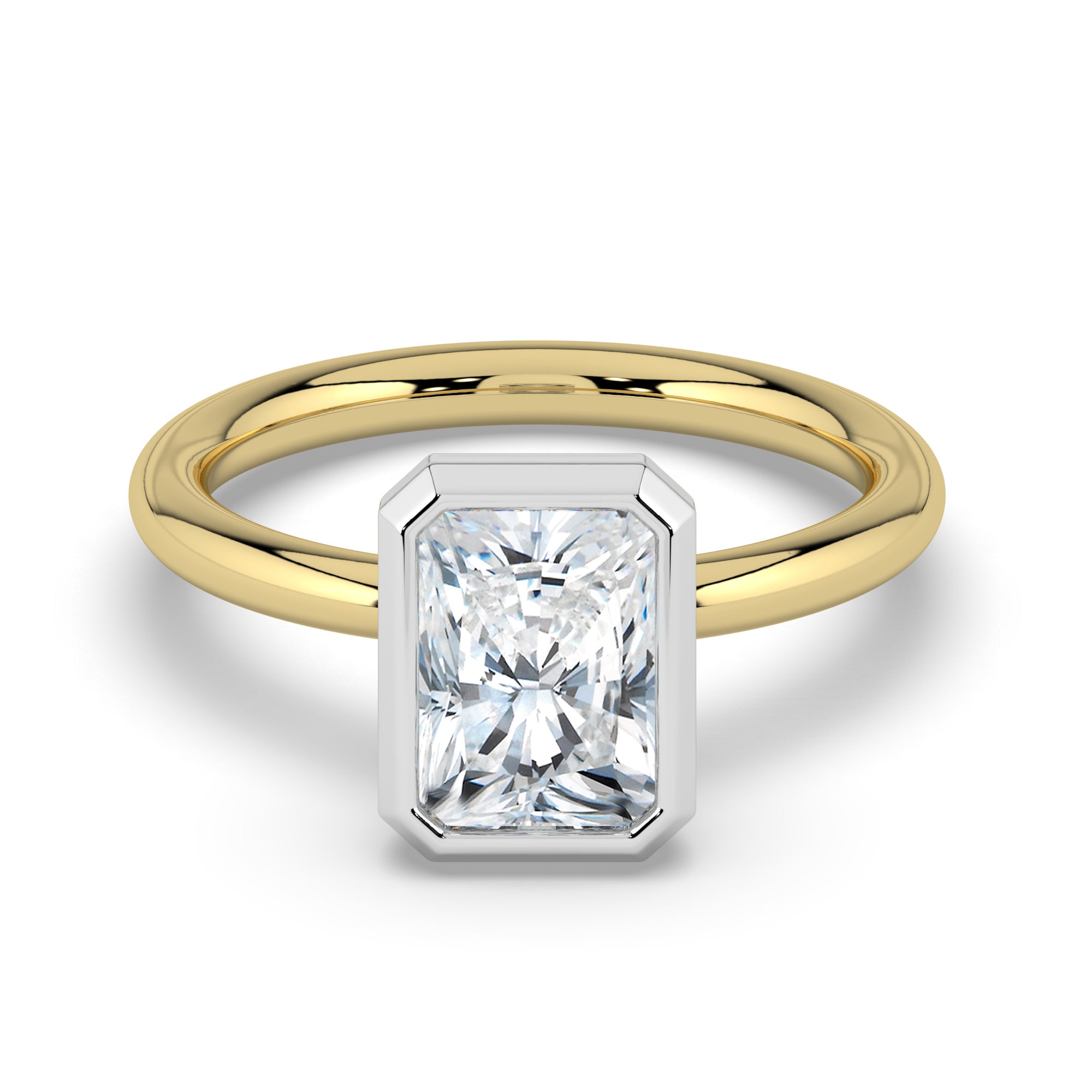 Estelle - Emerald Bezel Set Solitaire Ring – JM Leech Jewellers