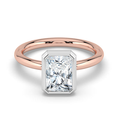 Emerald Bezel Set Solitaire Ring