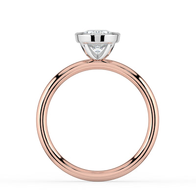 Oval Bezel Set Solitaire Ring