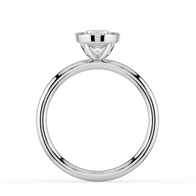 Oval Bezel Set Solitaire Ring