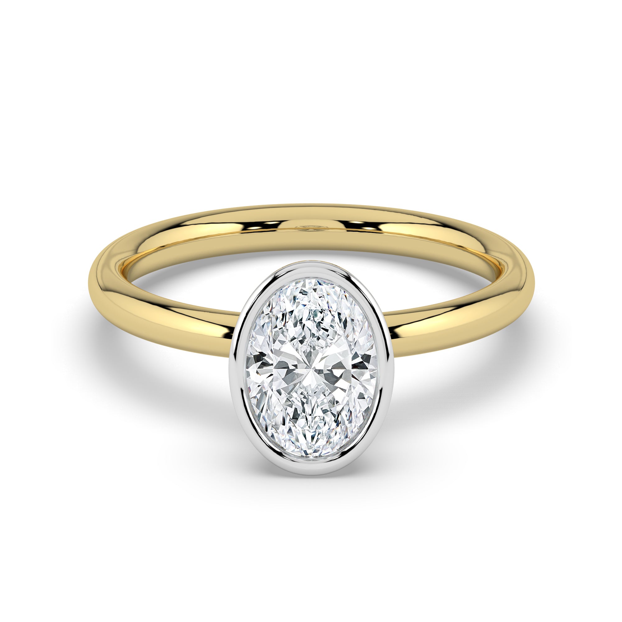 Simone - Oval Bezel Set Solitaire Ring – JM Leech Jewellers