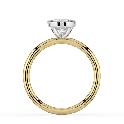 Oval Bezel Set Solitaire Ring