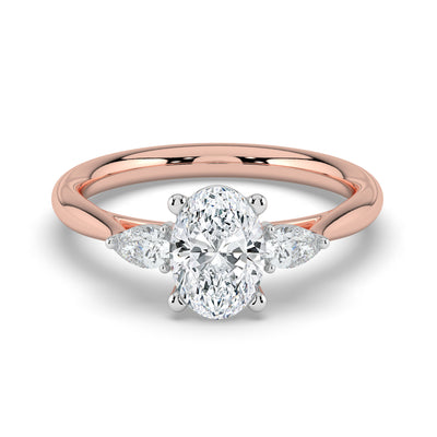 Oval with Pear Shoulders Ring