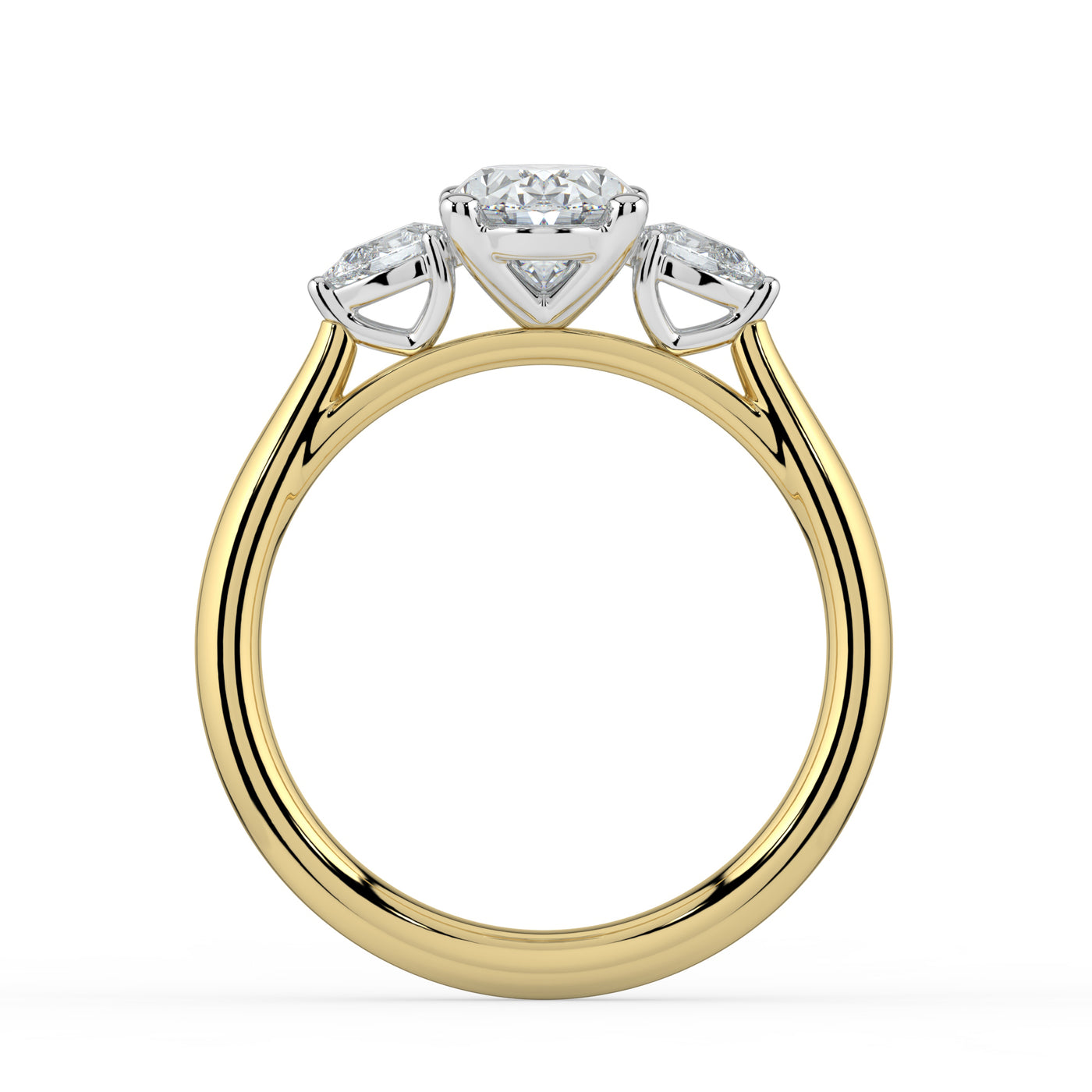 Oval with Pear Shoulders Ring