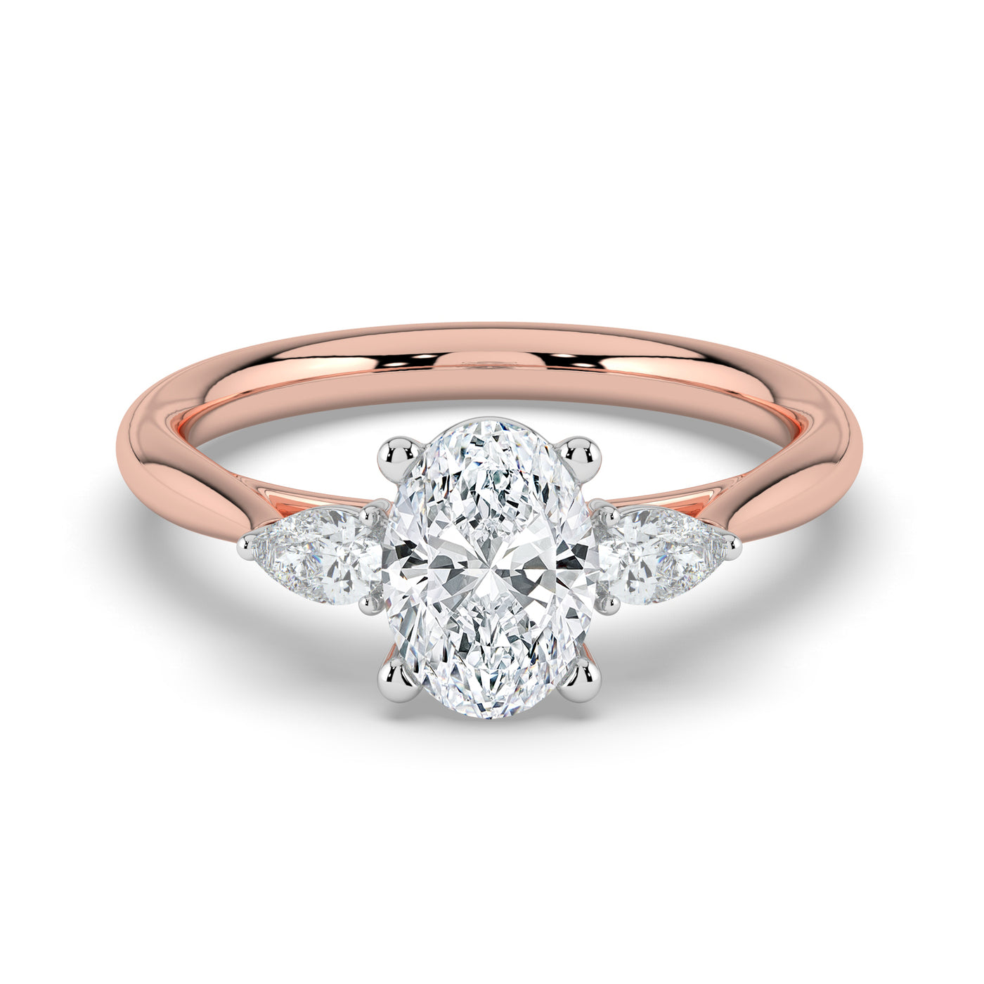 Oval with Pear Shoulders Ring