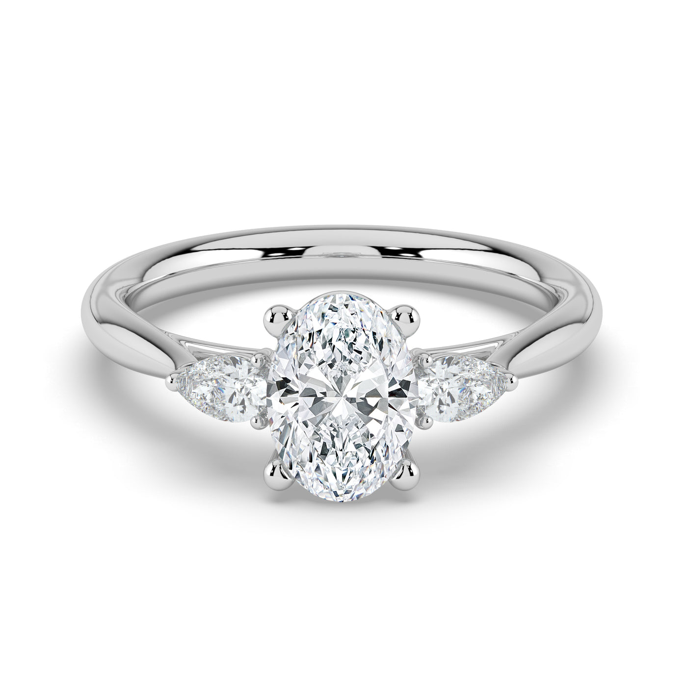 Oval with Pear Shoulders Ring