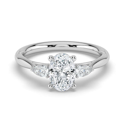 Oval with Pear Shoulders Ring