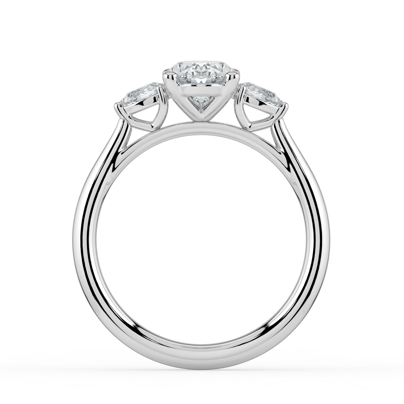 Oval with Pear Shoulders Ring