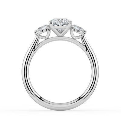 Oval with Pear Shoulders Ring