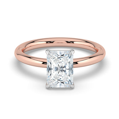 Emerald Solitaire Diamond Ring