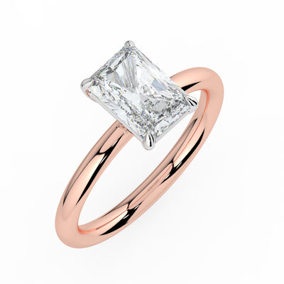 Emerald Solitaire Diamond Ring