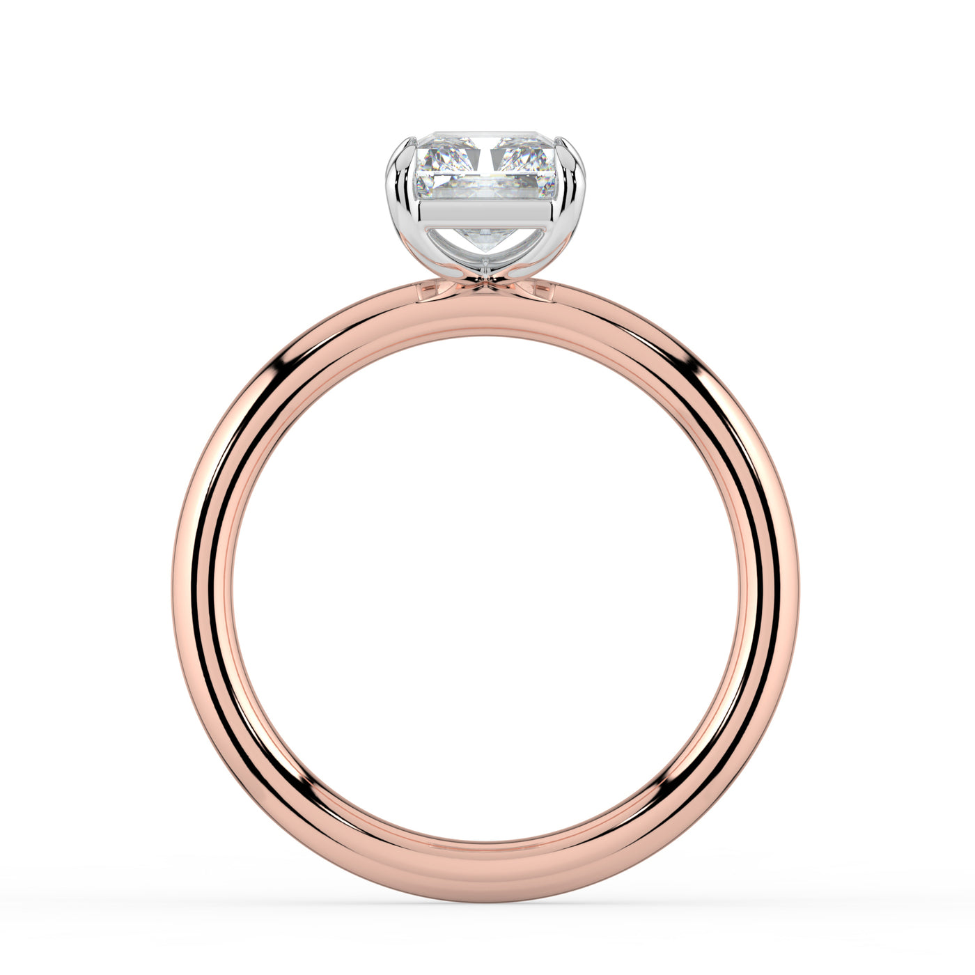 Emerald Solitaire Diamond Ring