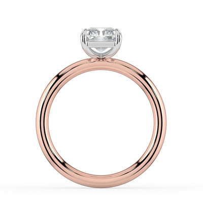 Emerald Solitaire Diamond Ring