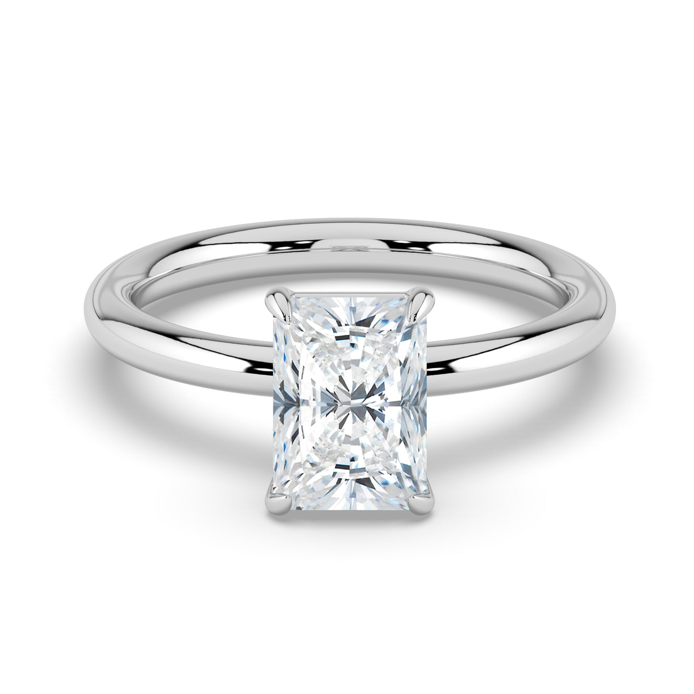 Emerald Solitaire Diamond Ring